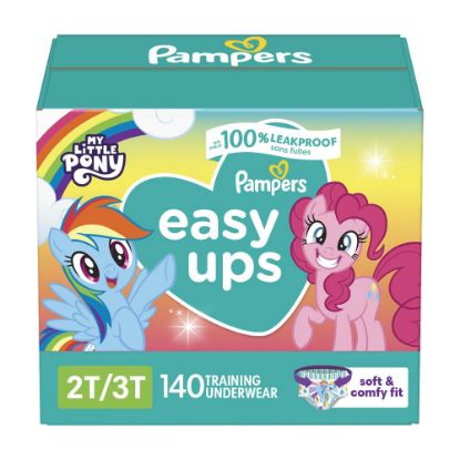 Picture of Pampers Training Pants - Easy Ups Girls & Boys - Size 2T-3T, 140 Count, My Little Pony Potty Underwear (Packaging May Vary)