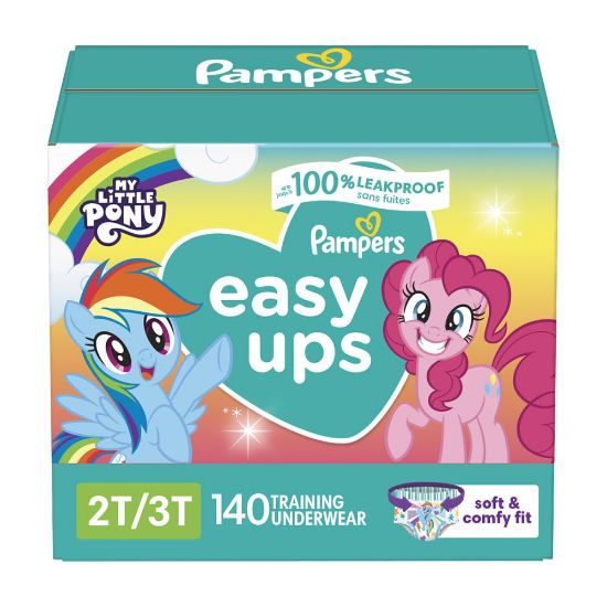 Picture of Pampers Training Pants - Easy Ups Girls & Boys - Size 2T-3T, 140 Count, My Little Pony Potty Underwear (Packaging May Vary)
