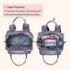 Picture of BabbleRoo Diaper Bag Backpack - Baby Essentials, Travel Essentials Baby Bag with Changing Pad, Stroller Straps & Pacifier Case - Unisex, Gray Swirls
