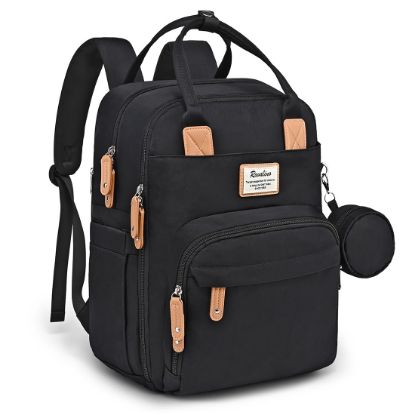 Picture of RUVALINO Diaper Bag Backpack, Multifunction Travel Pack Maternity Baby Changing Bags, Large Capacity, Waterproof, Black