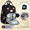 Picture of RUVALINO Diaper Bag Backpack, Multifunction Travel Pack Maternity Baby Changing Bags, Large Capacity, Waterproof, Black