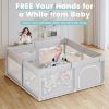 Picture of Hiaksedt Baby Playpen 50x50 Inch, Play Pens for Babies and Toddlers Baby Fence Baby Play Yards for Indoor & Outdoor with Breathable Mesh Anti-Fall Playpen
