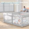 Picture of Hiaksedt Baby Playpen 50x50 Inch, Play Pens for Babies and Toddlers Baby Fence Baby Play Yards for Indoor & Outdoor with Breathable Mesh Anti-Fall Playpen