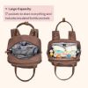 Picture of BabbleRoo Diaper Bag Backpack - Baby Essentials Travel Tote - Multi Function Waterproof Diaper Bag, Travel Essentials Baby Bag with Changing Pad, Stroller Straps & Pacifier Case - Unisex, Brown