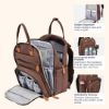 Picture of BabbleRoo Diaper Bag Backpack - Baby Essentials Travel Tote - Multi Function Waterproof Diaper Bag, Travel Essentials Baby Bag with Changing Pad, Stroller Straps & Pacifier Case - Unisex, Brown