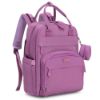 Picture of BabbleRoo Diaper Bag Backpack - Baby Essentials Travel Tote - Multi function Waterproof Diaper Bag, Travel Essentials Baby Bag with Changing Pad, Stroller Straps & Pacifier Case - Unisex, Purple