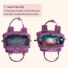 Picture of BabbleRoo Diaper Bag Backpack - Baby Essentials Travel Tote - Multi function Waterproof Diaper Bag, Travel Essentials Baby Bag with Changing Pad, Stroller Straps & Pacifier Case - Unisex, Purple