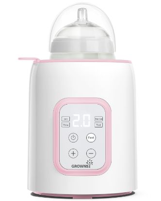 Picture of GROWNSY Bottle Warmer, Fast Baby Bottle Warmer for All Bottles, Milk Warmer for Breastmilk or Formula, Smart Temperature Control and Automatic Shut-Off- Pink