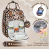 Picture of RUVALINO Diaper Bag Backpack, Multifunction Travel Back Pack Maternity Baby Changing Bags, Large Capacity, Waterproof, Yellow Leopard