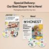 Picture of The Honest Company Clean Conscious Diapers for Sensitive Skin | Hypoallergenic, Fragrance Free | Gender Neutral Prints | Super Club Box, Size 3 (16-28 lbs), 120 Count