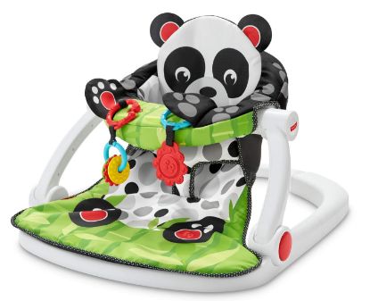 Picture of Fisher-Price Portable Baby Chair Sit-Me-Up Floor Seat with Developmental Toys and Crinkle & Squeaker Seat Pad, Panda Paws