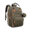 Picture of BabbleRoo Diaper Bag Backpack - Baby Essentials Travel Tote - Multi Function Waterproof Diaper Bag, Travel Essentials Baby Bag with Changing Pad, Stroller Straps & Pacifier Case - Unisex, Army Green