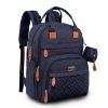 Picture of BabbleRoo Diaper Bag Backpack - Baby Essentials Travel Tote - Multi Function Waterproof Diaper Bag, Travel Essentials Baby Bag with Changing Pad, Stroller Straps & Pacifier Case - Unisex, Navy Blue