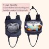 Picture of BabbleRoo Diaper Bag Backpack - Baby Essentials Travel Tote - Multi Function Waterproof Diaper Bag, Travel Essentials Baby Bag with Changing Pad, Stroller Straps & Pacifier Case - Unisex, Navy Blue