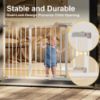 Picture of InnoTruth 28.9-49" Baby Gate for Stairs, 30" Tall Extra Wide Dog Gates for Doorways One-Hand Opening, Easy Walk Thru Dual Lock Dog Gates for The House, Hallways, Bedrooms, Easy Install Kid Gate,White