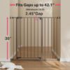 Picture of InnoTruth 36" Extra Tall Baby Gate for Doorways, 28.9-42.1" Wide Dog Gates for The House One-Hand Opening, Taller Gate for Big Dog Gates for Stairs, Hallways, Bedrooms, Easy Install Kid Gate,Brown