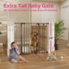 Picture of InnoTruth 36" Extra Tall Baby Gate for Doorways, 28.9-42.1" Wide Dog Gates for The House One-Hand Opening, Taller Gate for Big Dog Gates for Stairs, Hallways, Bedrooms, Easy Install Kid Gate,Brown