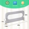 Picture of UPGOGO Folding Bed Rail for Toddlers,Baby Bed Rail Guard with Reinforced Anchor Safety System,Fit Bunk,Full Size,Queen,King,Twin(Grey,43"x23.6")