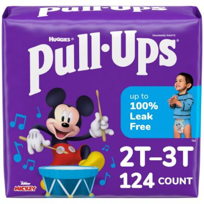 Picture of Pull-Ups Boys' Potty Training Pants, 2T-3T (16-34 lbs), 124 Count (4 Packs of 31)