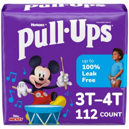 Picture of Pull-Ups Boys' Potty Training Pants, 3T-4T (32-40 lbs), 112 Count (4 Packs of 28)