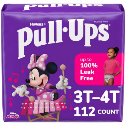 Picture of Pull-Ups Girls' Potty Training Pants, Size 3T-4T Training Underwear (32-40 lbs), 112 Count (4 Packs of 28)
