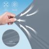 Picture of Cute Castle Cooling Cover Pregnancy Pillows, Soft U-Shape Maternity Pillow with Removable Cover - Full Body Pillows for Adults Sleeping - Pregnancy Must Haves - Jumbo 57 Inch - Grey
