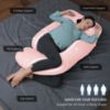 Picture of MOON PARK Pregnancy Pillows for Sleeping - U Shaped Full Body Maternity Pillow with Removable Cover - Support for Back, Legs, Belly, HIPS - 57 Inch - Pink - Cooling Cover