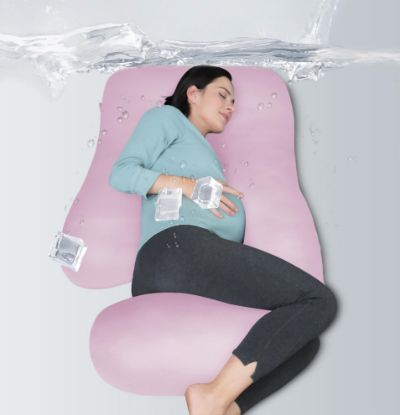Picture of MOON PARK Pregnancy Pillows for Sleeping - U Shaped Full Body Maternity Pillow with Removable Cover - Support for Back, Legs, Belly, HIPS - 57 Inch - Purple - Cooling Cover