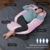 Picture of MOON PARK Pregnancy Pillows for Sleeping - U Shaped Full Body Maternity Pillow with Removable Cover - Support for Back, Legs, Belly, HIPS - 57 Inch - Purple - Cooling Cover