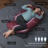 Picture of MOON PARK Pregnancy Pillows for Sleeping - U Shaped Full Body Maternity Pillow with Removable Cover - Support for Back, Legs, Belly, HIPS - 57 Inch - Burgundy - Cooling Cover