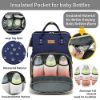 Picture of DEBUG Baby Diaper Bag Backpack with Changing Station for Boys Girl, Baby Registry Search Must Haves Shower Gifts Baby Stuff Newborn, Dad Blue Large Travel Waterproof Diapers Bag with Stroller Straps