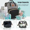 Picture of DEBUG Baby Diaper Bag Backpack with Changing Station for Boy Girl, Baby Registry Search Must Haves Shower Gifts Baby Stuff Newborn, Dad Black Large Travel Waterproof Diapers Bag with Stroller Straps