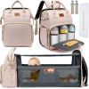Picture of DEBUG Baby Diaper Bag Backpack With Changing Station for Boys Girl, Baby Registry Search Must Haves Shower Gifts Baby Stuff Newborn, Women Pink Large Travel Waterproof Diapers Bag with Stroller Straps