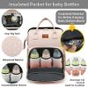 Picture of DEBUG Baby Diaper Bag Backpack With Changing Station for Boys Girl, Baby Registry Search Must Haves Shower Gifts Baby Stuff Newborn, Women Pink Large Travel Waterproof Diapers Bag with Stroller Straps