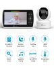Picture of iFamily Baby Monitor - Large 5" Screen with 30Hrs Battery Life - Remote Pan-Tilt-Zoom;No WiFi, Two-Way Audio, Night Vision, Temperature, Lullabies, 960ft Long Range Baby Monitor with Camera and Audio