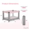 Picture of Dream On Me Zodiak Portable Playard in Grey and Pink, Lightweight, Packable and Easy Setup Baby Playard, Breathable Mesh Sides and Soft Fabric - Comes with a Removable Padded Mat