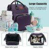 Picture of DEBUG Baby Diaper Bag Backpack with Changing Station for Boys Girl, Baby Registry Search Must Haves Shower Gifts Baby Stuff Newborn, Dad Purple Large Travel Waterproof Diapers Bag with Stroller Straps