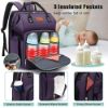 Picture of DEBUG Baby Diaper Bag Backpack with Changing Station for Boys Girl, Baby Registry Search Must Haves Shower Gifts Baby Stuff Newborn, Dad Purple Large Travel Waterproof Diapers Bag with Stroller Straps