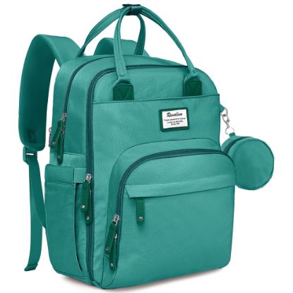 Picture of RUVALINO Diaper Bag Backpack, Multifunction Travel Pack Maternity Baby Changing Bags, Large Capacity, Waterproof, Turquoise