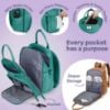 Picture of RUVALINO Diaper Bag Backpack, Multifunction Travel Pack Maternity Baby Changing Bags, Large Capacity, Waterproof, Turquoise