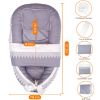 Picture of Baby Lounger for Newborn Cover - Newborn Lounger for 0-12 Months, Breathable & Portable Infant Lounger - Adjustable Cotton Soft Baby Floor Seat for Travel, Newborn Essentials- Grey-Set