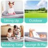 Picture of Baby Lounger for Newborn Cover - Newborn Lounger for 0-12 Months, Breathable & Portable Infant Lounger - Adjustable Cotton Soft Baby Floor Seat for Travel, Newborn Essentials- Grey-Set
