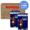 Picture of Huggies Size 5 Overnites Baby Diapers: Overnight Diapers, Size 5 (27+ lbs), 100 Ct (2 Packs of 50), Packaging May Vary