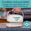 Picture of hiccapop Portable Baby Wipe Warmer, Baby Wipes Warmer for Babies Includes 2 Power Bases, Diaper Wipe Warmer with Changing Light