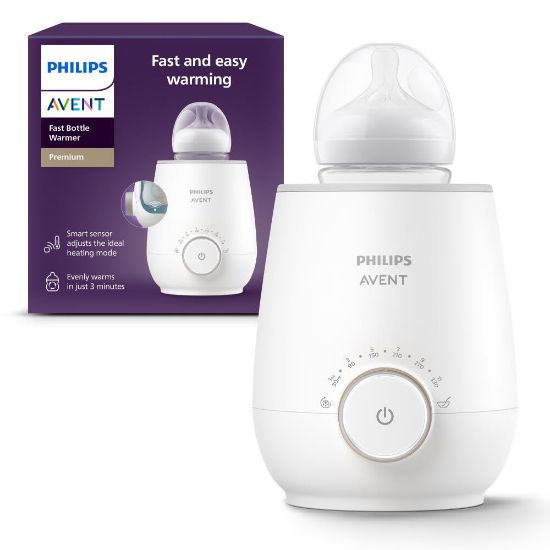 Picture of Philips Avent Premium Fast Bottle Warmer, with Smart Temperature Control, Water Bath Technology, Automatic Shut-Off, Model SCF358