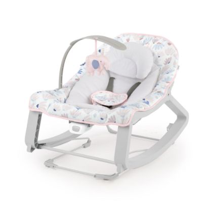 Picture of Ingenuity Keep Cozy 3-in-1 Grow with Me Vibrating Baby Bouncer Seat & Infant to Toddler Rocker, Vibrations & -Toy Bar, 0-30 Months Up to 40 lbs (Pink Burst)