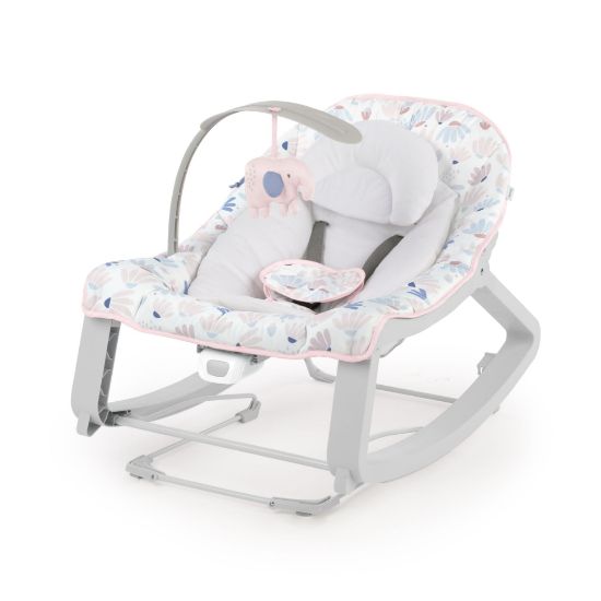 Picture of Ingenuity Keep Cozy 3-in-1 Grow with Me Vibrating Baby Bouncer Seat & Infant to Toddler Rocker, Vibrations & -Toy Bar, 0-30 Months Up to 40 lbs (Pink Burst)