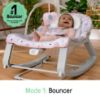 Picture of Ingenuity Keep Cozy 3-in-1 Grow with Me Vibrating Baby Bouncer Seat & Infant to Toddler Rocker, Vibrations & -Toy Bar, 0-30 Months Up to 40 lbs (Pink Burst)