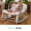 Picture of Ingenuity Keep Cozy 3-in-1 Grow with Me Vibrating Baby Bouncer Seat & Infant to Toddler Rocker, Vibrations & -Toy Bar, 0-30 Months Up to 40 lbs (Pink Burst)