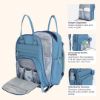 Picture of BabbleRoo Diaper Bag Backpack - Baby Essentials Travel Tote - Multi function Waterproof Diaper Bag, Travel Essentials Baby Bag with Changing Pad, Stroller Straps & Pacifier Case - Unisex, Light Blue